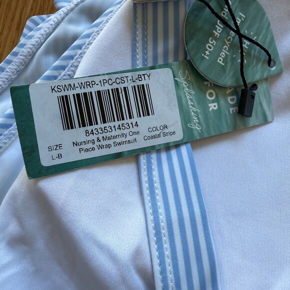 Kindred Bravely Ruffle Wrap Maternity & Nursing One Piece Swimsuit - Picture 9 of 9